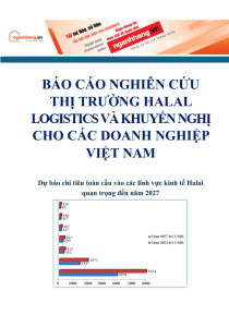Báo cáo nghiên cứu thị trường Halal logistics và khuyến nghị cho các doanh nghiệp Việt Nam