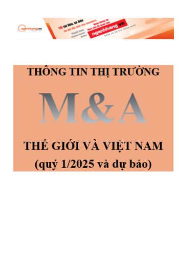 Thông tin thị trường M&A thế giới và Việt Nam (quý 1/2025 và dự báo)