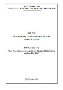 Báo cáo thị trường logistics ASEAN tháng 02/2021 (miễn phí)