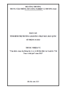 Báo cáo tình hình thị trường logistics Nhật Bản, Hàn Quốc số tháng 01/2023 (miễn phí)
