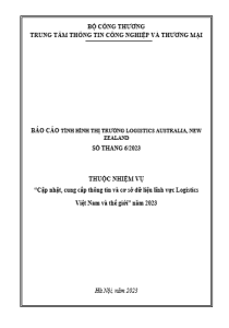 Báo cáo tình hình thị trường logistics Australia, New Zealand số tháng 6/2023 (miễn phí)