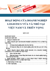 Hoạt động của doanh nghiệp logistics vừa và nhỏ tại Việt Nam và triển vọng