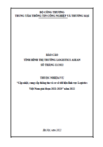 Báo cáo thị trường logistics ASEAN tháng 11/2022 (miễn phí)