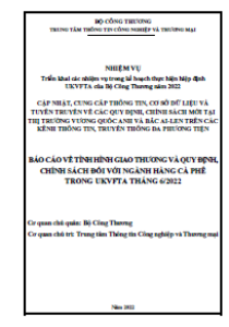 Báo cáo về tình hình giao thương và quy định, chính sách đối với ngành hàng cà phê trong UKVFTA tháng 6/2022 (miễn phí)