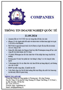 Thông tin doanh nghiệp quốc tế ngày 11.09.2024