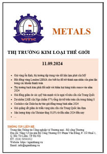 Thị trường kim loại thế giới ngày 11.09.2024