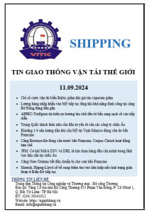 Tin giao thông vận tải thế giới ngày 11.09.2024