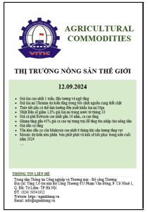 Thị trường nông sản thế giới ngày 12.09.2024