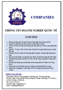 Thông tin doanh nghiệp quốc tế ngày 13.09.2024