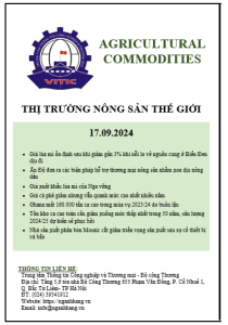 Thị trường nông sản thế giới ngày 17.09.2024