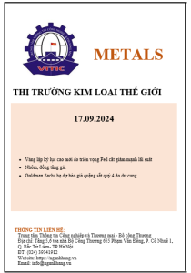 Thị trường kim loại thế giới ngày 17.09.2024