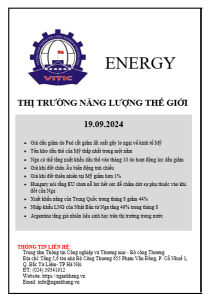 Thị trường năng lượng thế giới ngày 19.09.2024