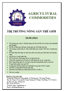 Thị trường nông sản thế giới ngày 20.09.2024