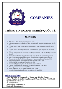 Thông tin doanh nghiệp quốc tế ngày 20.09.2024