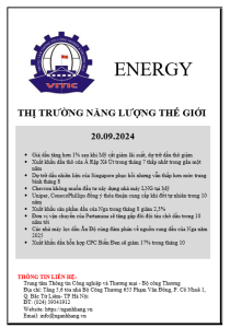 Thị trường năng lượng thế giới ngày 20.09.2024