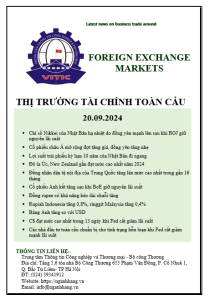 Thị trường tài chính toàn cầu ngày 20.09.2024