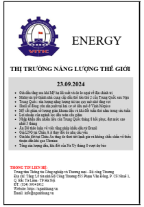 Thị trường năng lượng thế giới ngày 23.09.2024