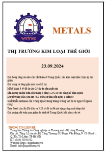 Thị trường kim loại thế giới ngày 23.09.2024