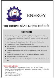 Thị trường năng lượng thế giới ngày 24.09.2024