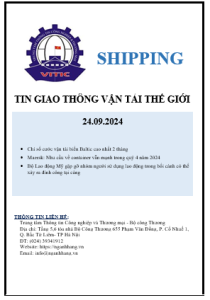 Tin giao thông vận tải thế giới ngày 24.09.2024