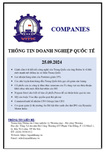 thông tin doanh nghiệp quốc tế ngày 25.09.2024