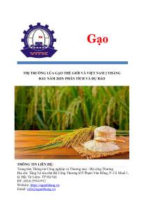 Thị trường lúa gạo thế giới và Việt Nam 2 tháng đầu năm 2025: phân tích và dự báo