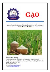 THỊ TRƯỜNG LÚA GẠO THẾ GIỚI VÀ VIỆT NAM THÁNG 5/2025: PHÂN TÍCH VÀ DỰ BÁO