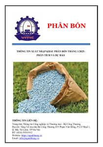 Thông tin xuất nhập khẩu phân bón tháng 1/2025: Phân tích và dự báo