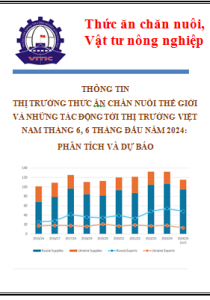 Thông tin thị trường thức ăn chăn nuôi thế giới và những tác động tới thị trường Việt Nam tháng 6, 6 tháng đầu năm 2024: Phân tích và dự báo