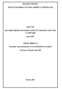 Báo cáo quy định chính sách trong lĩnh vực Logistics Việt Nam và Thế giới quý 4/2025 (miễn phí)