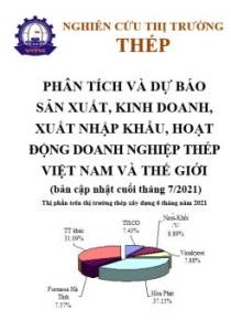 Phân tích và dự báo sản xuất, kinh doanh, xuất nhập khẩu, hoạt động doanh nghiệp thép Việt Nam và Thế giới (bản cập nhật cuối tháng 7/2021)