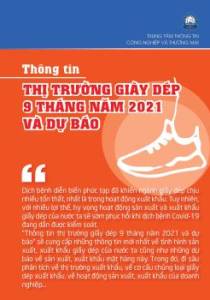 Thông tin thị trường giầy dép 9 tháng năm 2021 và dự báo
