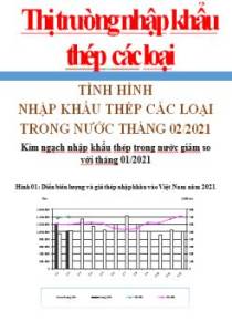 Thông tin về tình hình nhập khẩu thép các loại và Dự báo