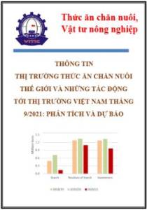 Thông tin thị trường thức ăn chăn nuôi thế giới và những tác động tới thị trường Việt Nam tháng 9/2021: phân tích và dự báo