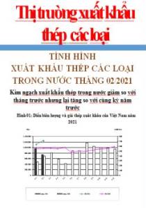 Thông tin về tình hình xuất khẩu thép các loại và Dự báo