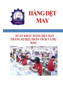 Xuất khẩu hàng dệt may tháng 02/2022, phân tích và dự báo