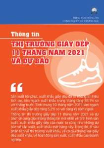 Thông tin thị trường giầy dép 11 tháng năm 2021 và dự báo