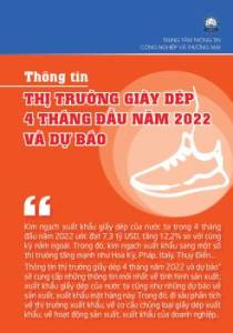 Thông tin thị trường giầy dép 4 tháng năm 2022 và dự báo