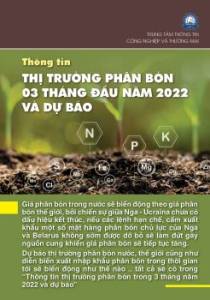 Thông tin thị trường phân bón 3 tháng năm 2022 và dự báo