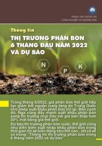Thông tin thị trường phân bón 6 tháng năm 2022 và dự báo