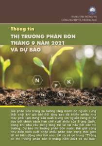 Thông tin thị trường phân bón 9 tháng năm 2021 và dự báo