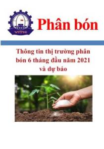 Thông tin thị trường phân bón 6 tháng đầu năm 2021 và dự báo