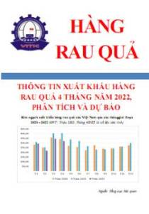 Thông tin xuất khẩu hàng rau quả 4 tháng năm 2022, phân tích và dự báo