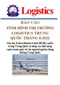 Báo cáo thị trường logistics Trung Quốc tháng 8/2022 (miễn phí)