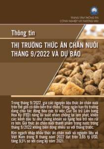 Thông tin thị trường thức ăn chăn nuôi tháng 9 năm 2022 và dự báo