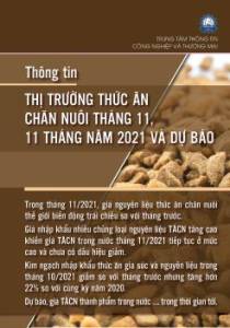 Thông tin thị trường thức ăn chăn nuôi tháng 11, 11 tháng năm 2021 và dự báo