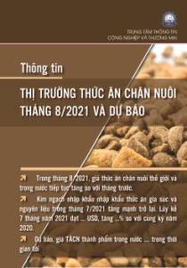Thông tin thị trường thức ăn chăn nuôi tháng 8/2021 và dự báo