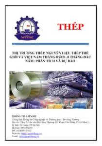Thị trường thép, nguyên liệu thép thế giới và Việt Nam tháng 8/2021, 8 tháng đầu năm: phân tích và dự báo