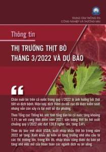 Thông tin thị trường thịt bò tháng 3 năm 2022 và dự báo
