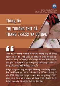 Thông tin thị trường thịt gà tháng 7 năm 2022 và dự báo